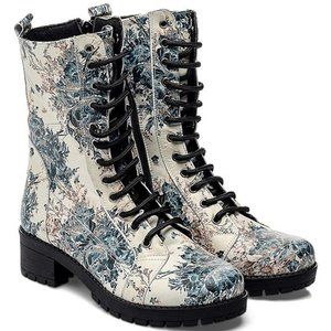 Rockit Floral Combat Boots Size 39